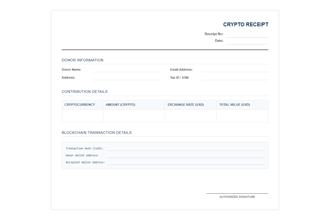 Official Crypto Contribution Receipt