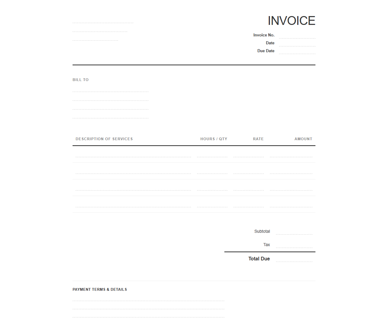 Freelance Graphic Designer Invoice Template