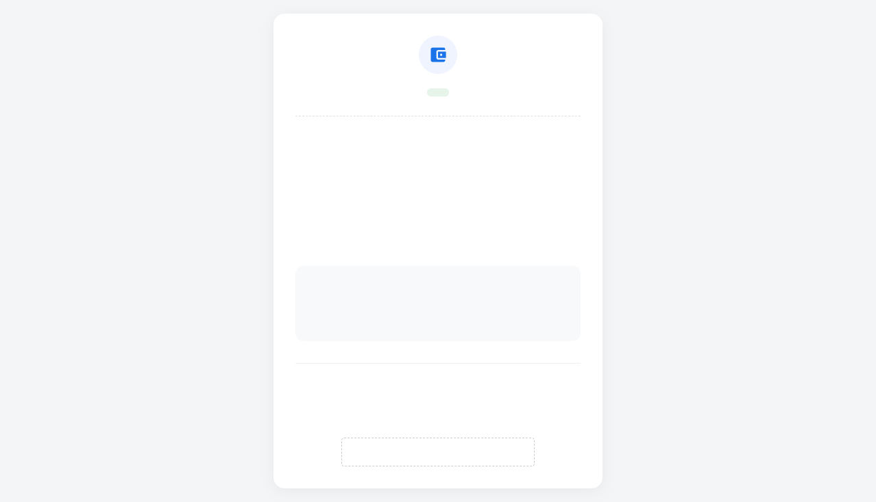 Mobile Wallet Payment Receipt Template