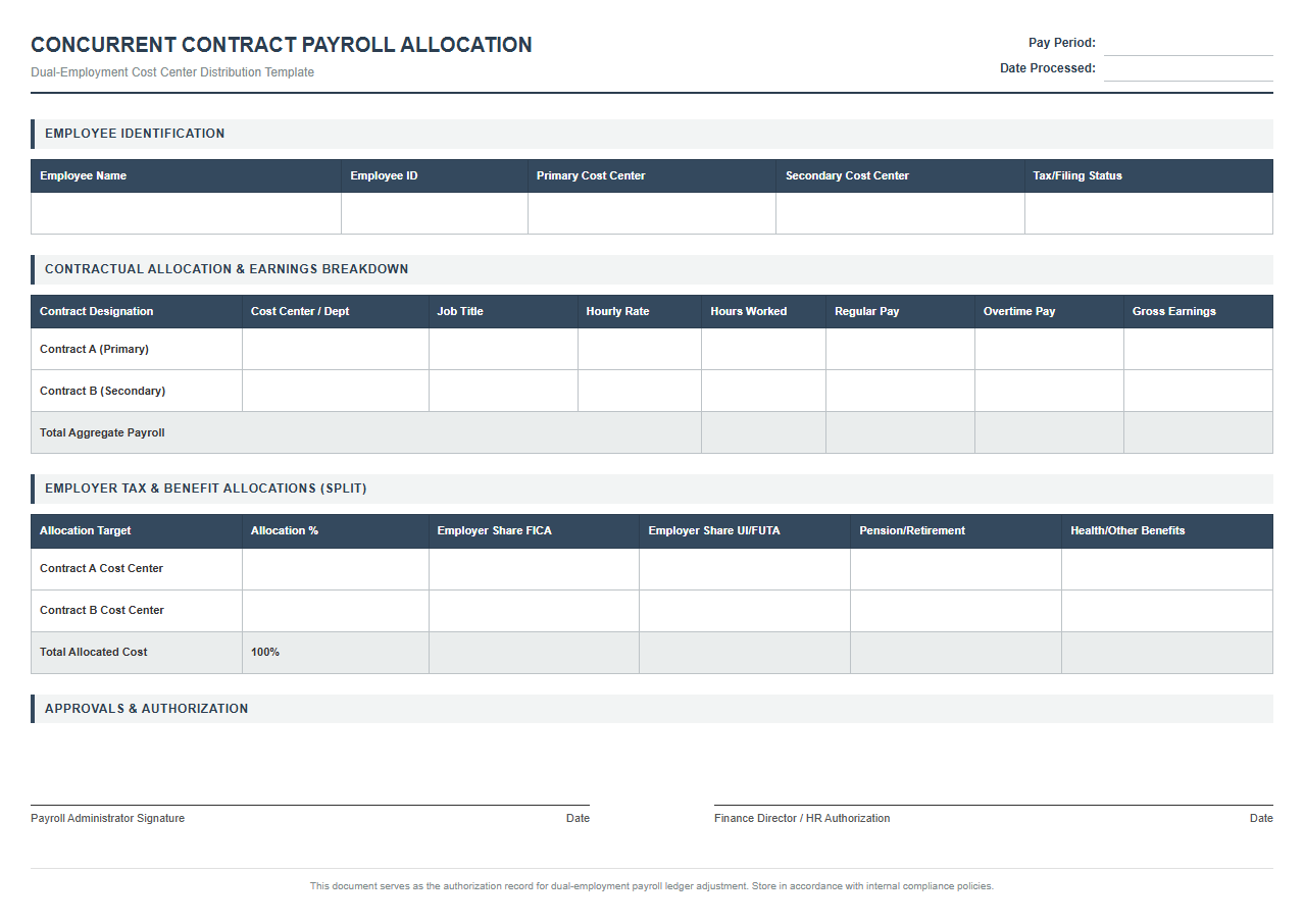 Concurrent Contract Payroll Allocation Template