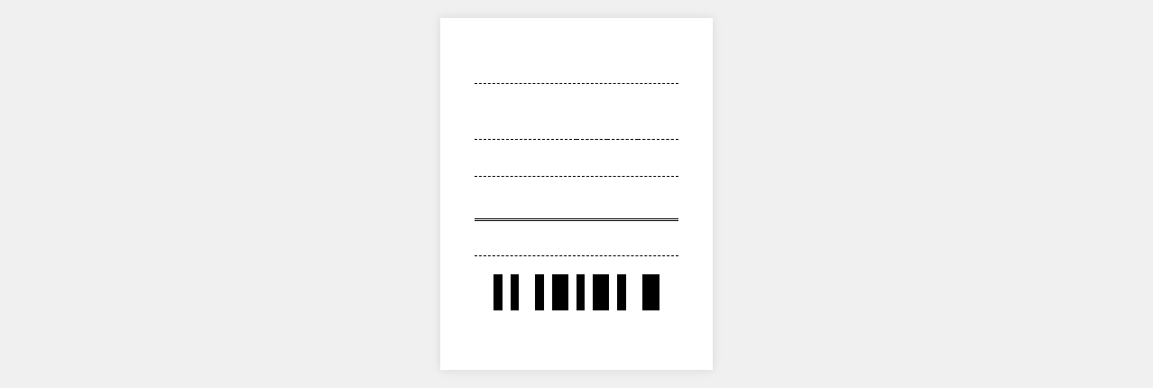 Point of Sale Terminal Receipt Template