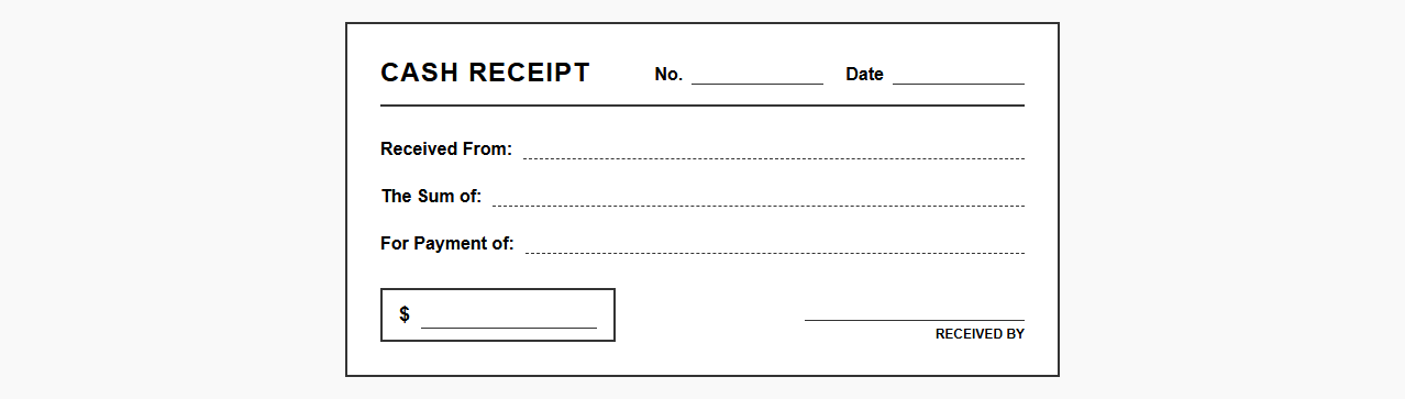Simple Cash Payment Receipt