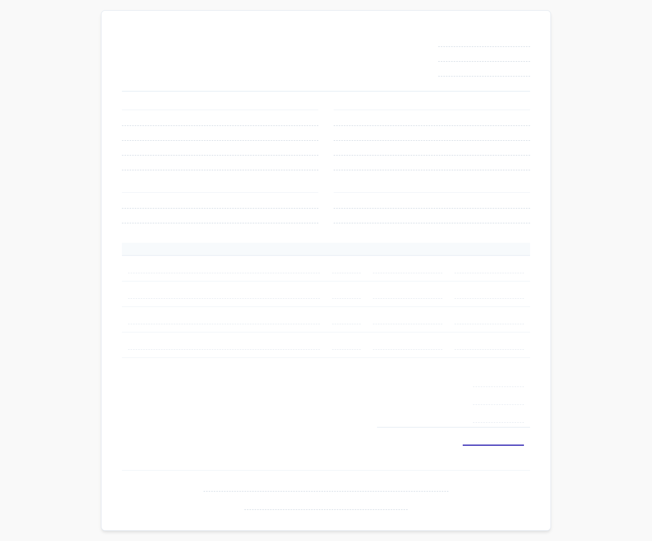 Virtual Marketplace Customer Invoice Receipt