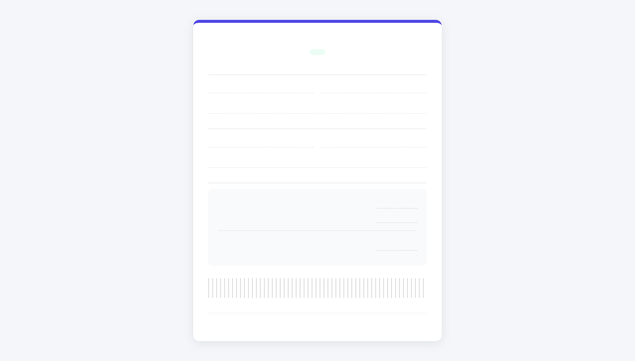E-Wallet Payment Acknowledgement Template
