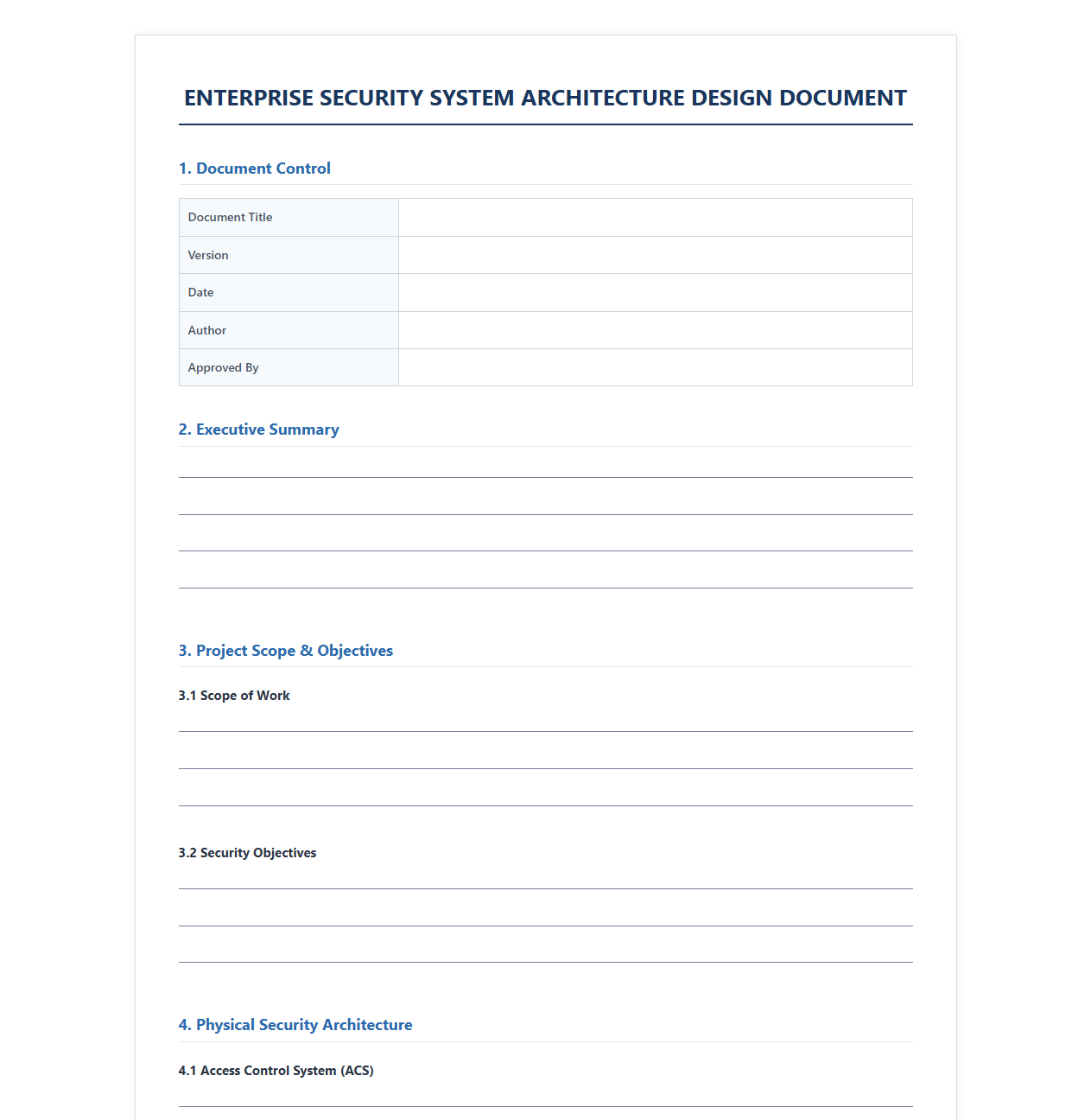 Enterprise Security System Architecture Design Document