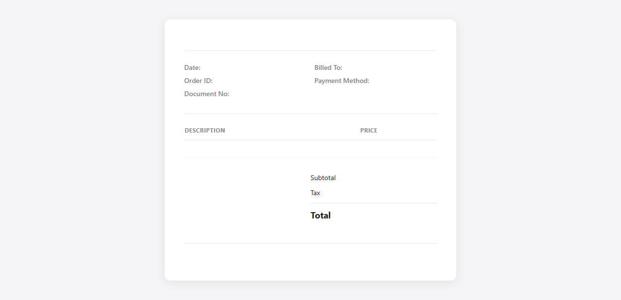 Mobile App Store Transaction Receipt
