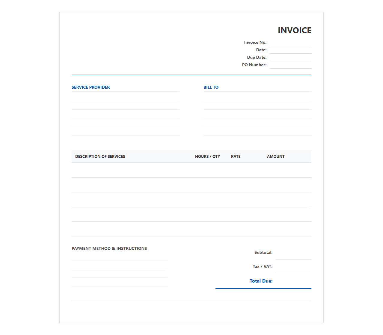 Monthly IT Consulting and Software Development Invoice