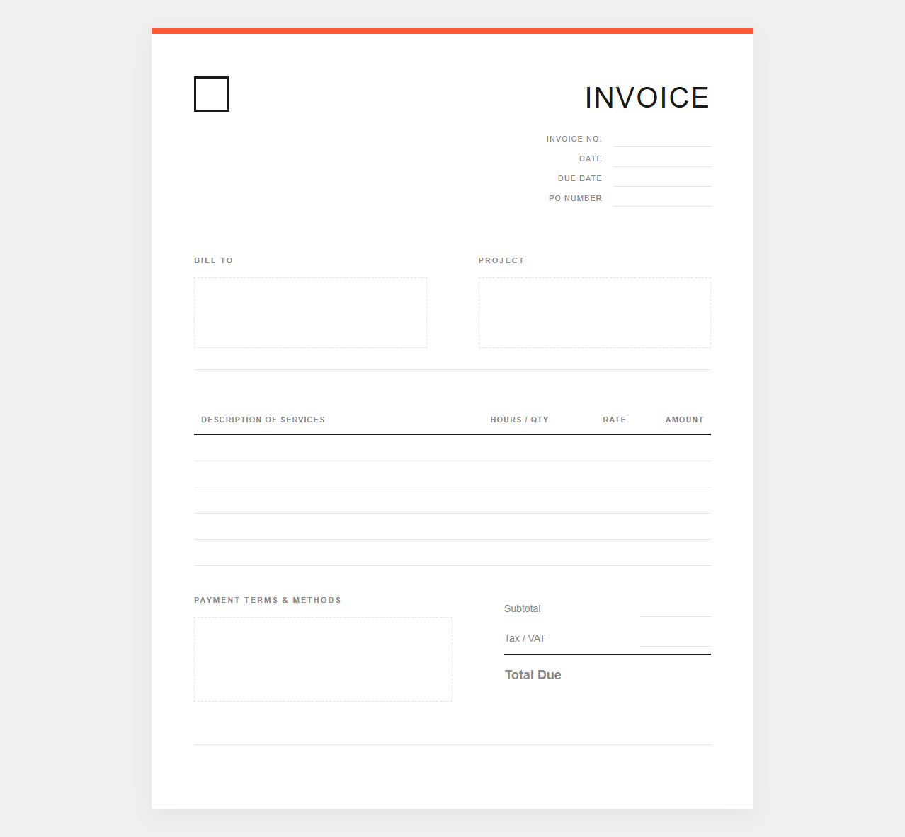 Creative Studio Graphic Design Invoice Template