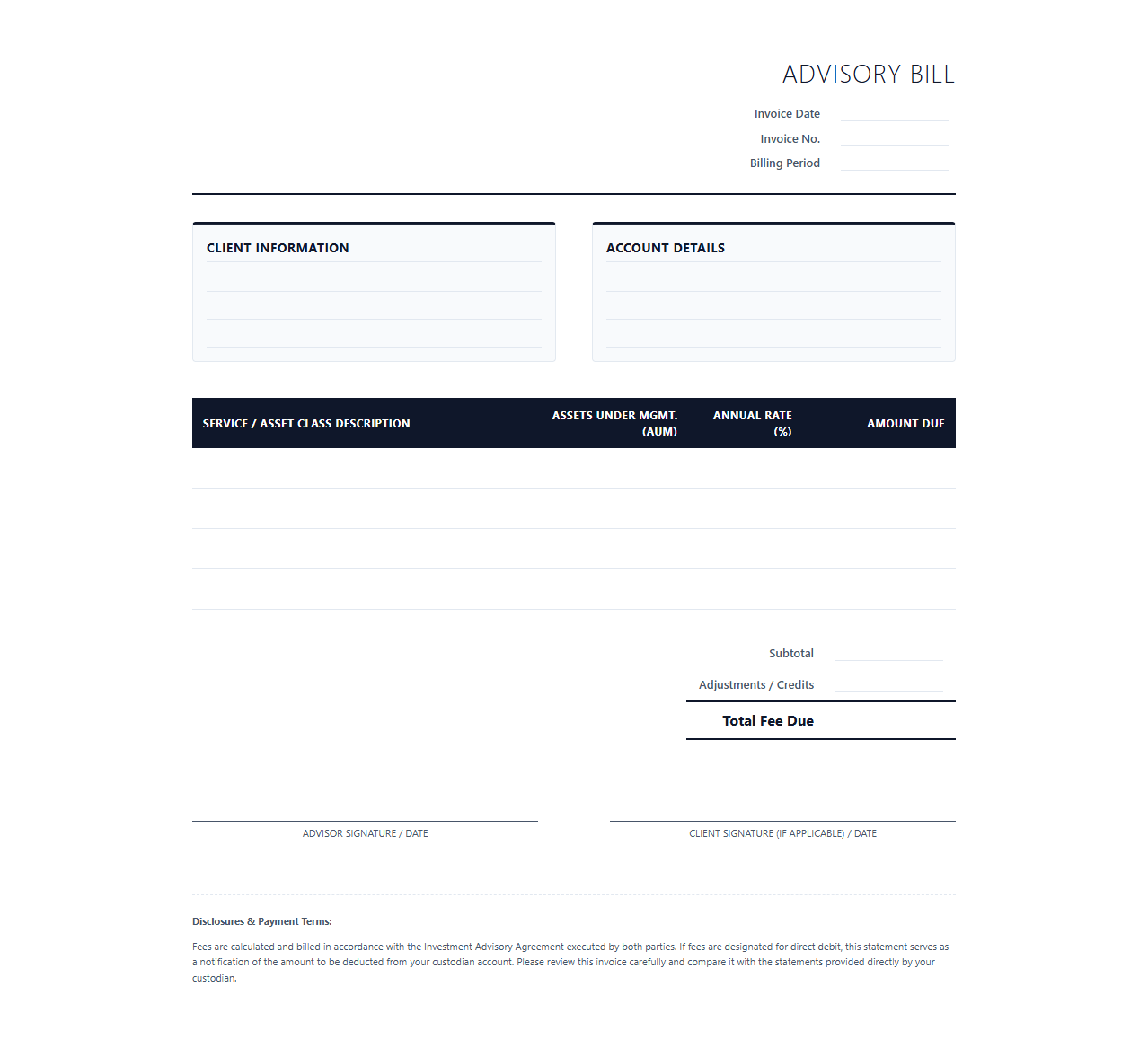 Financial Planning and Advisory Services Bill